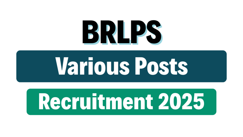 BRLPS Various Posts Recruitment 2025